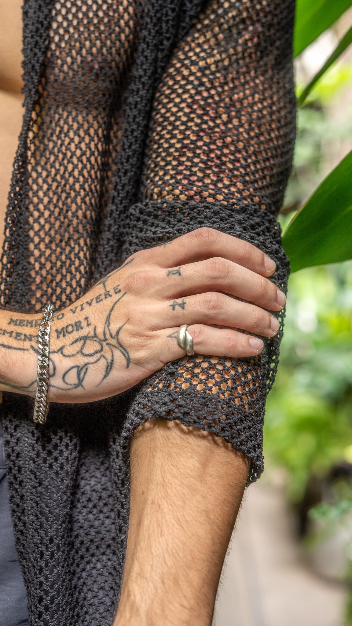 Cárdigan de malla || Black