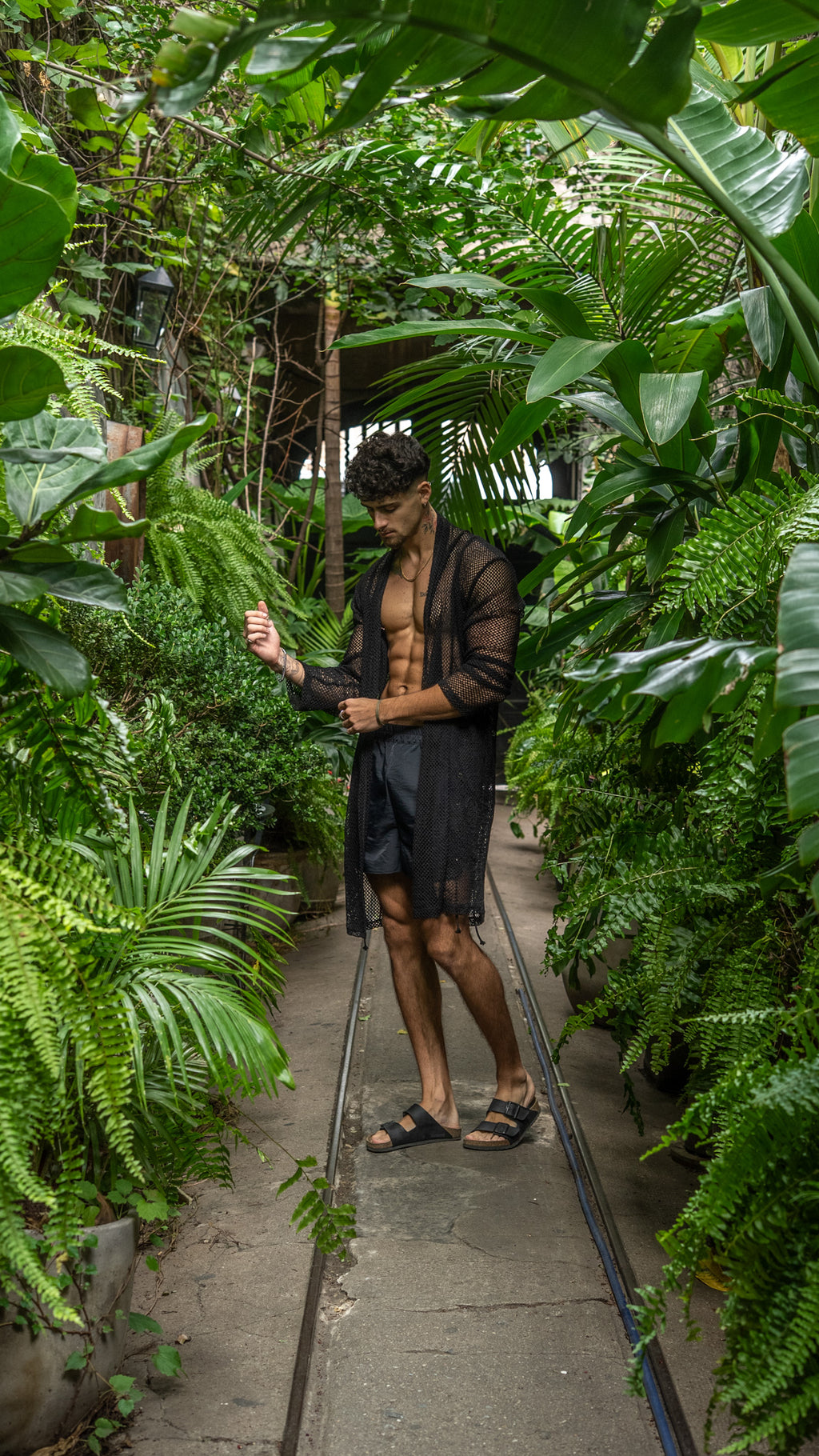 Cárdigan de malla || Black