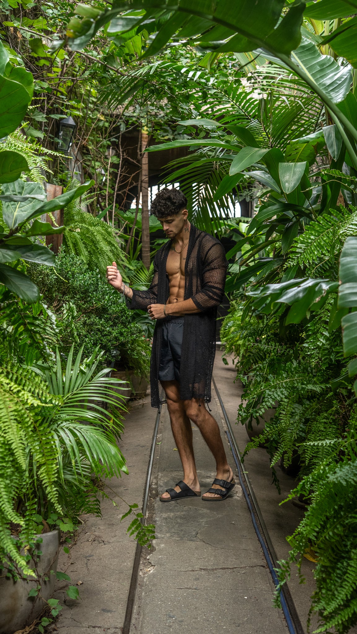 Cárdigan de malla || Black