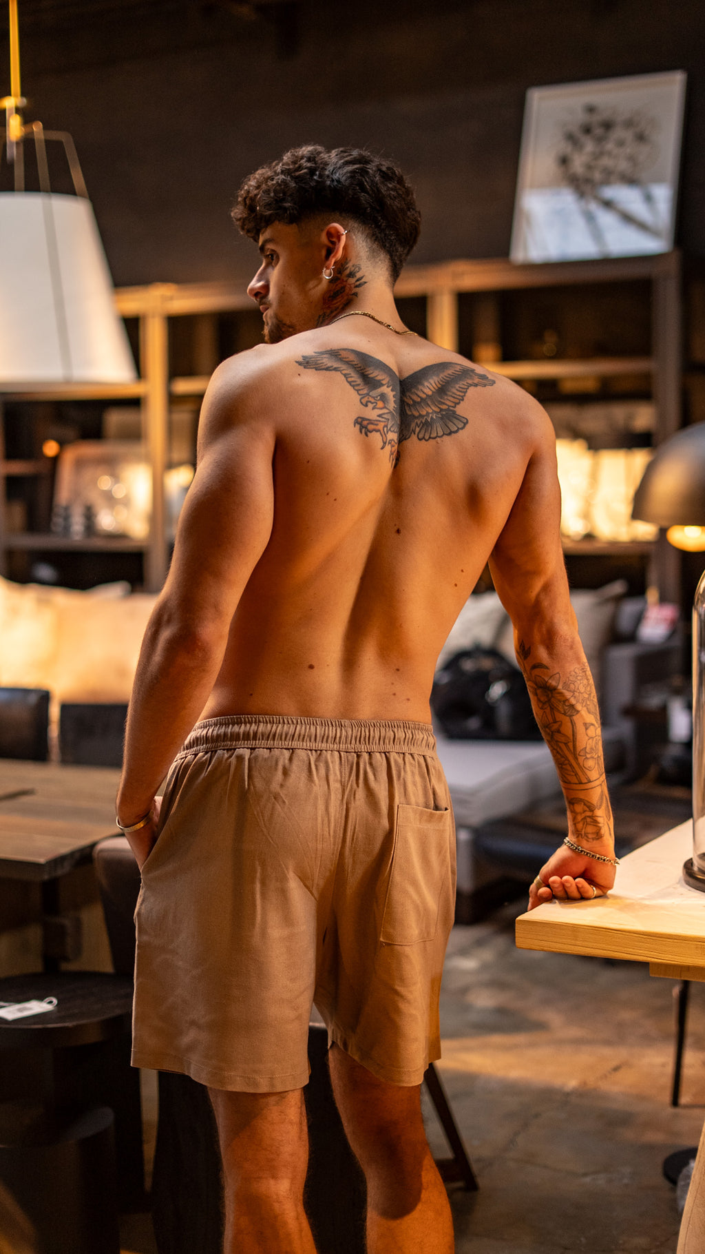 Short de lino Tierra