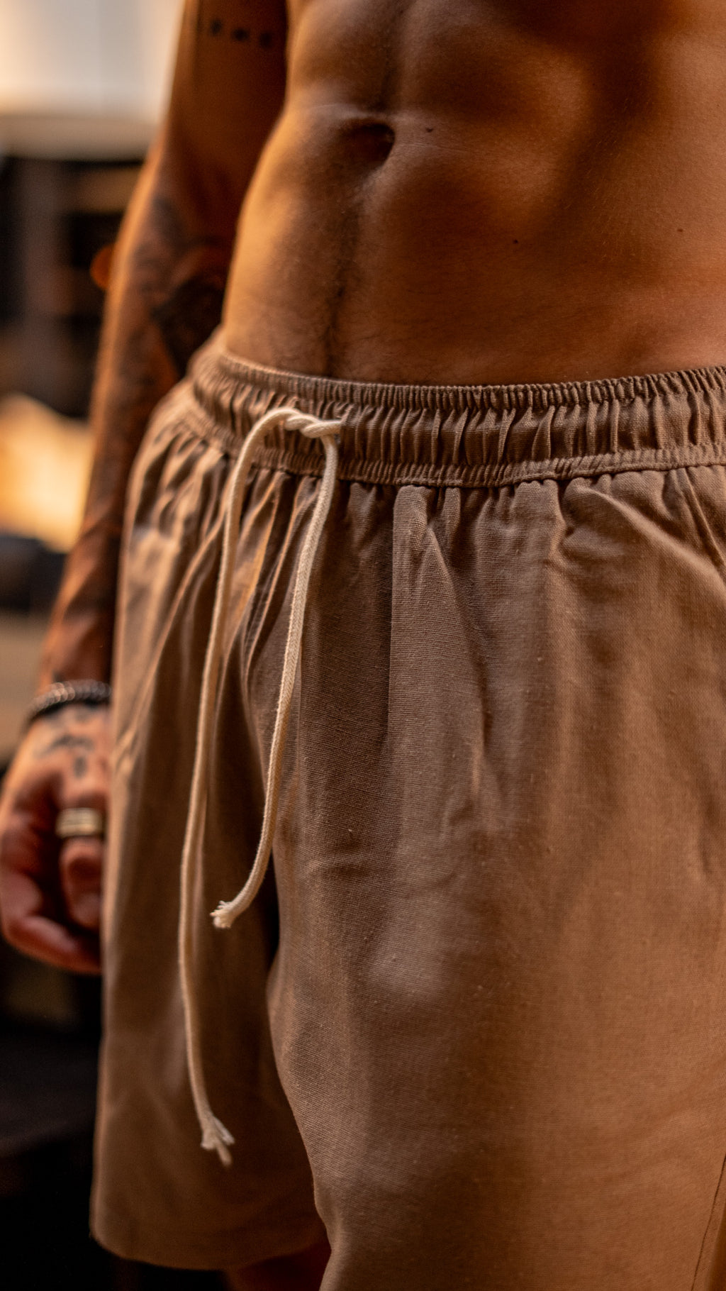 Short de lino Tierra