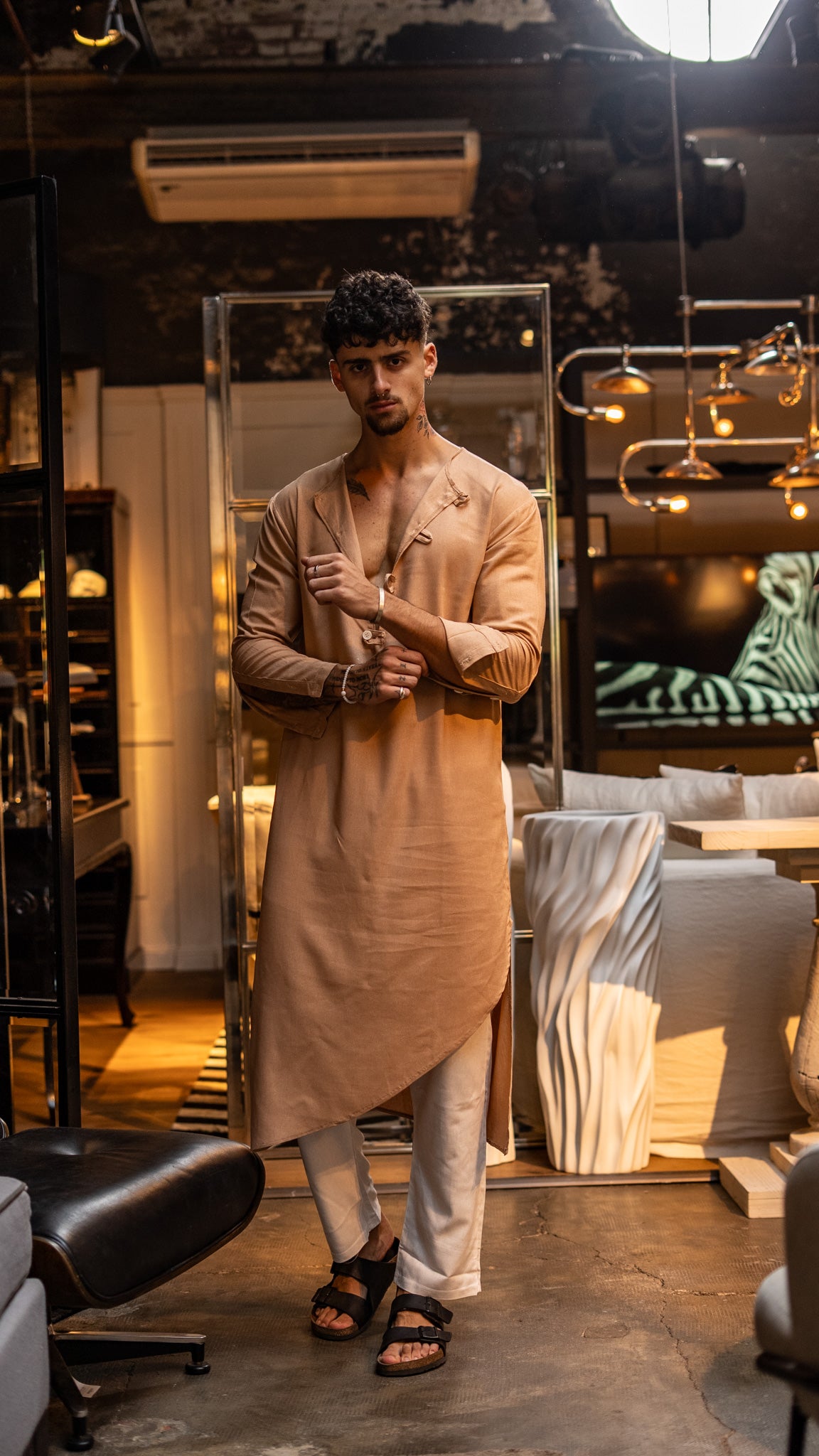 Tunica de lino Sahara