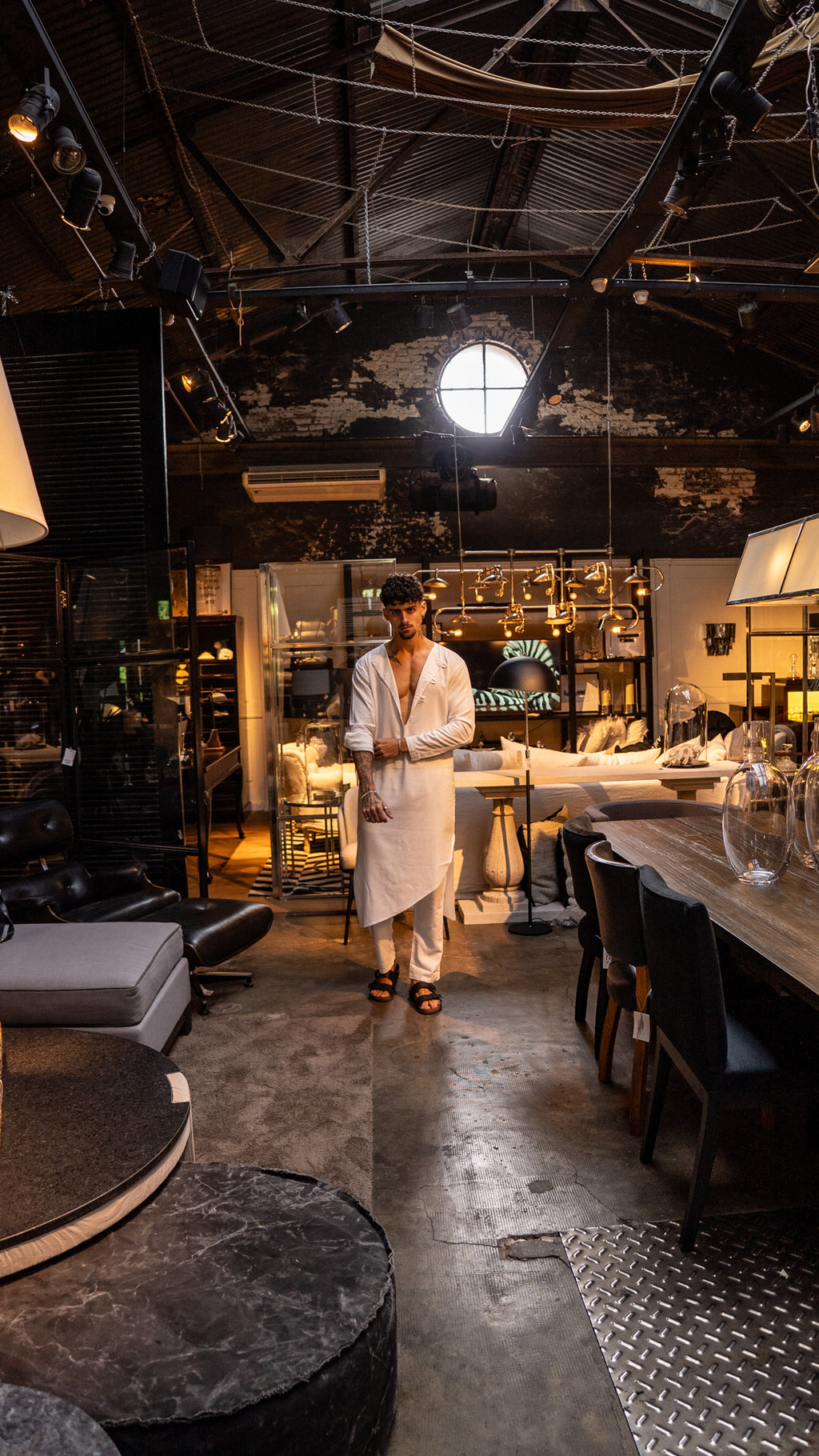 Tunica de lino White Eagle