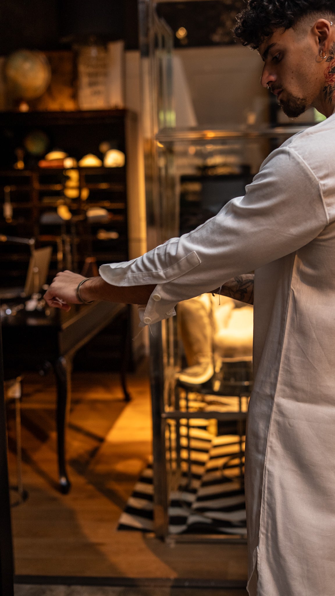 Tunica de lino White Eagle