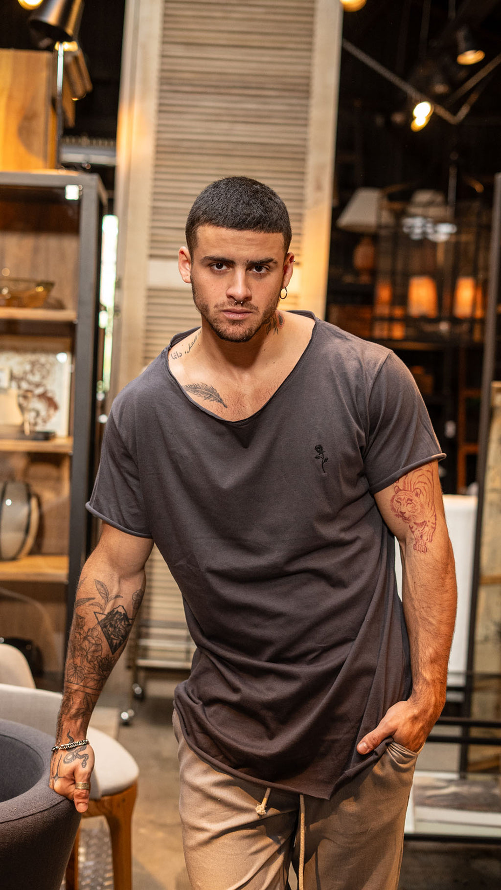 Camiseta Ibiza cuello amplio || Storm