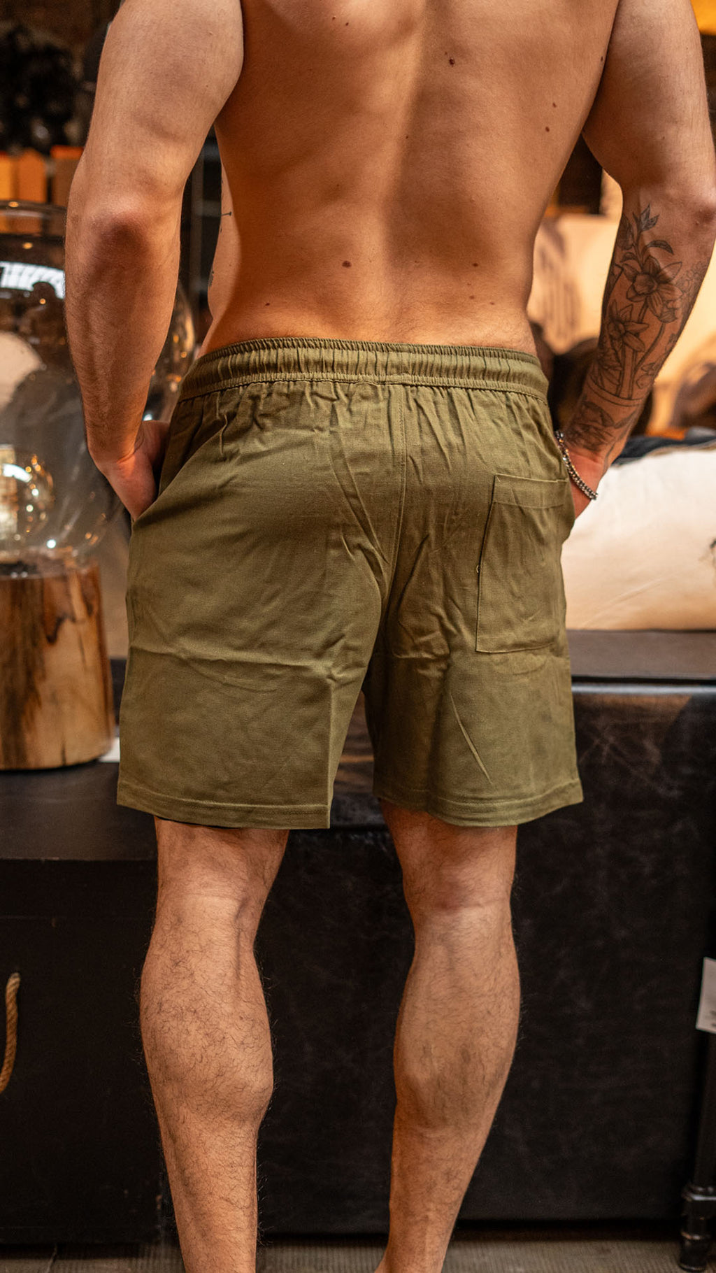 Short de lino Militar