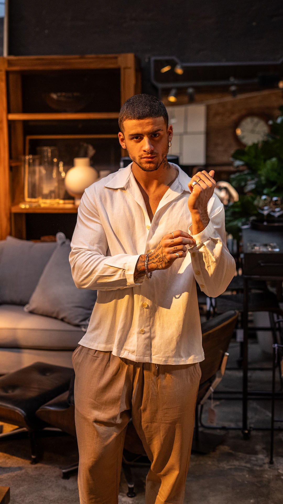 Camisa de lino Ibiza Jazmin