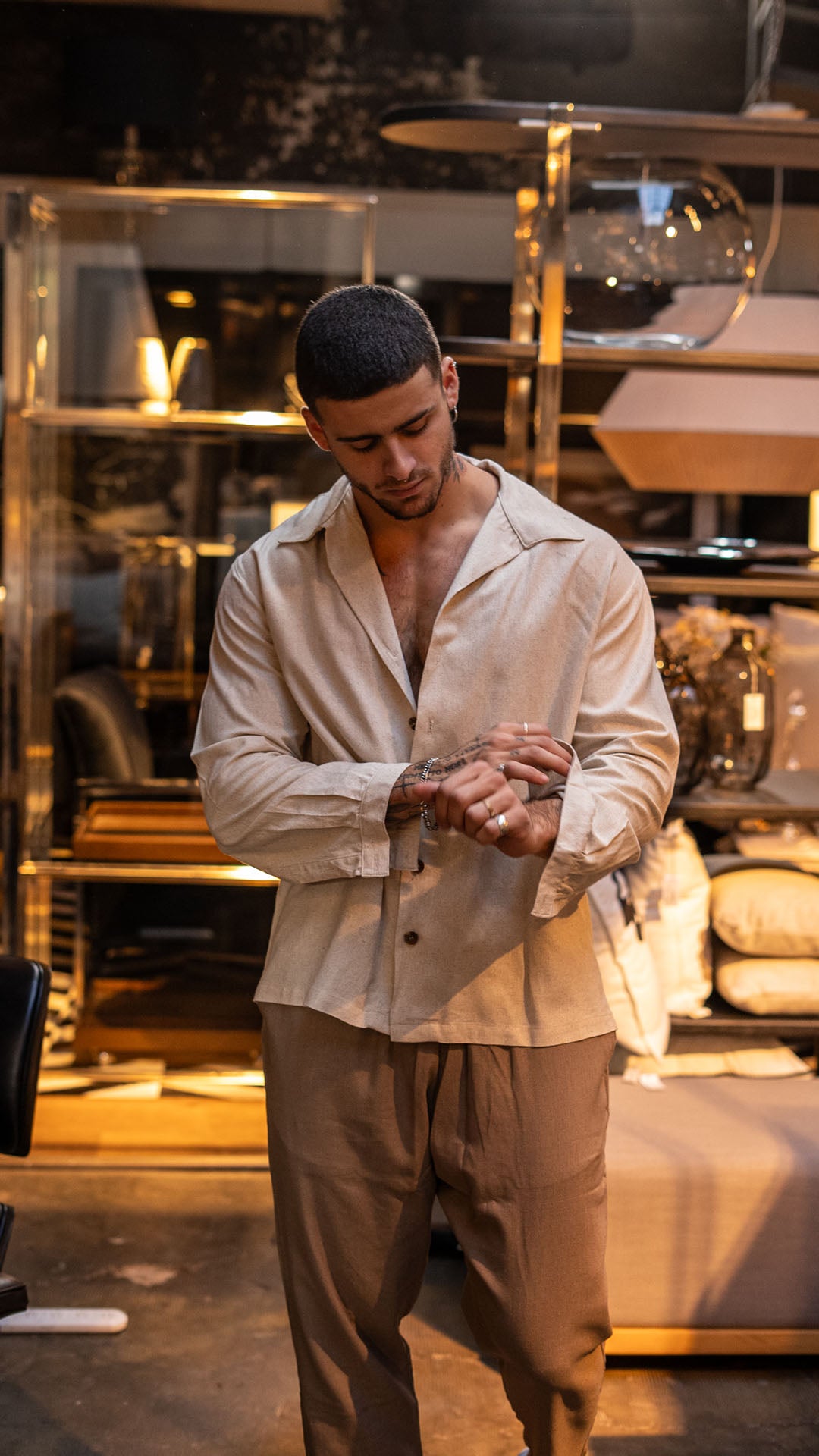 Camisa de lino Ibiza Cream