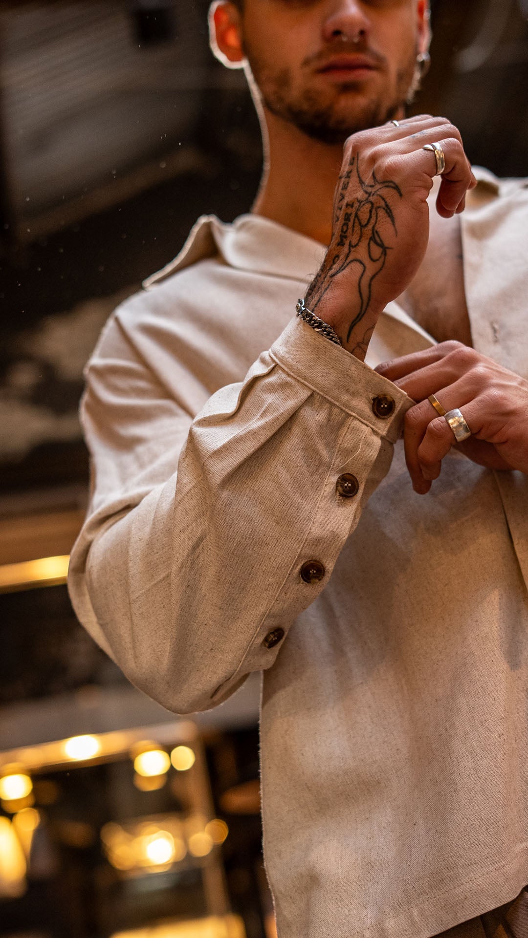 Camisa de lino Ibiza Cream