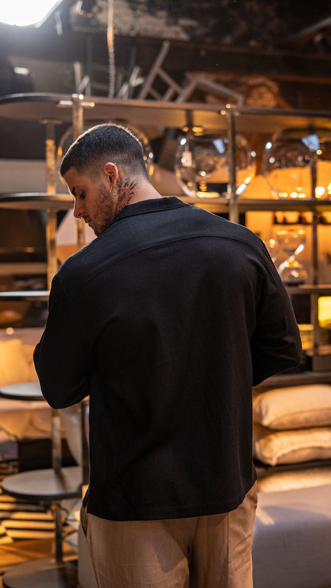 Camisa de lino Ibiza Black Bronze