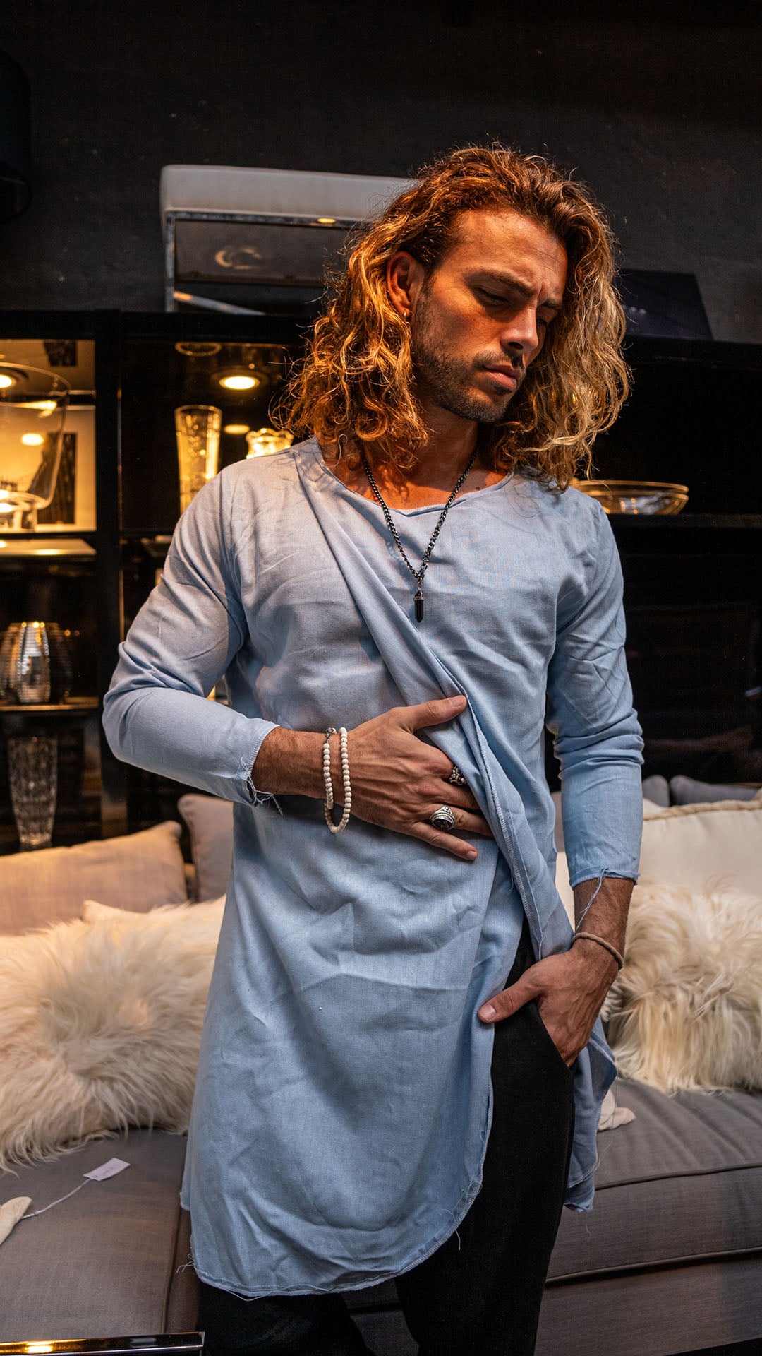 Camisola de lino Sky