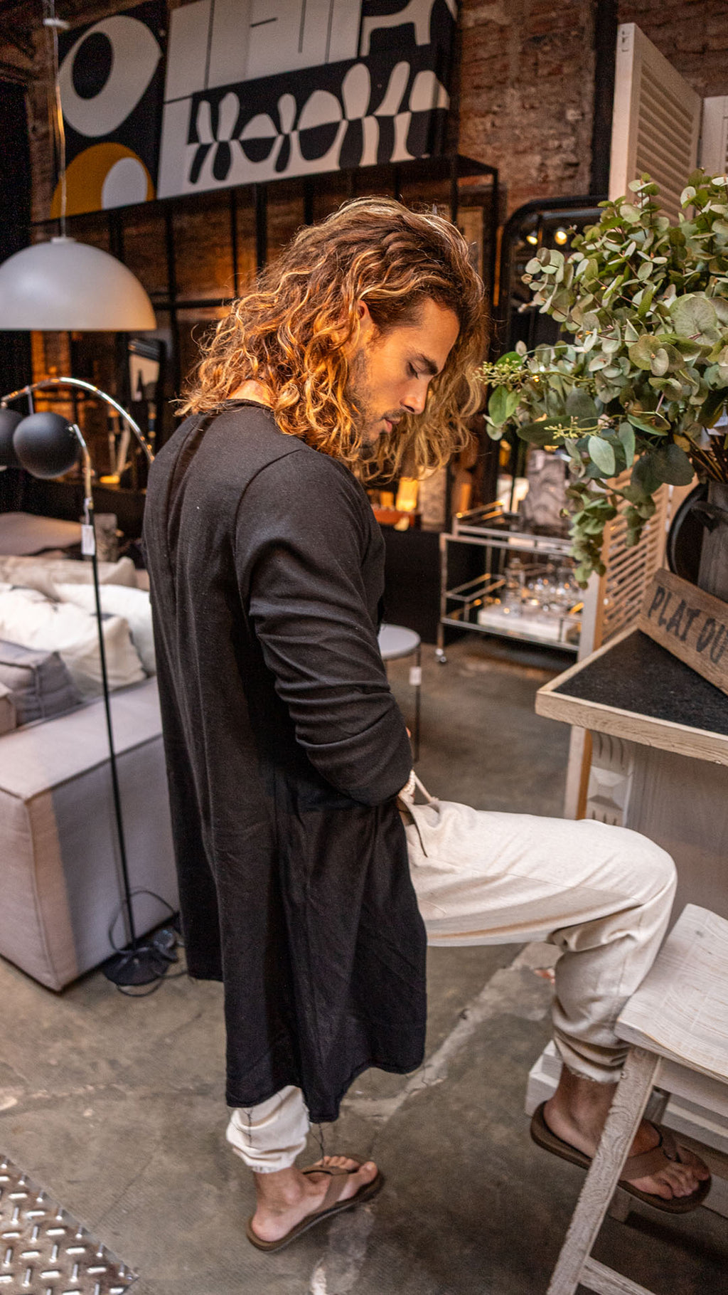 Camisola de lino Black Snake