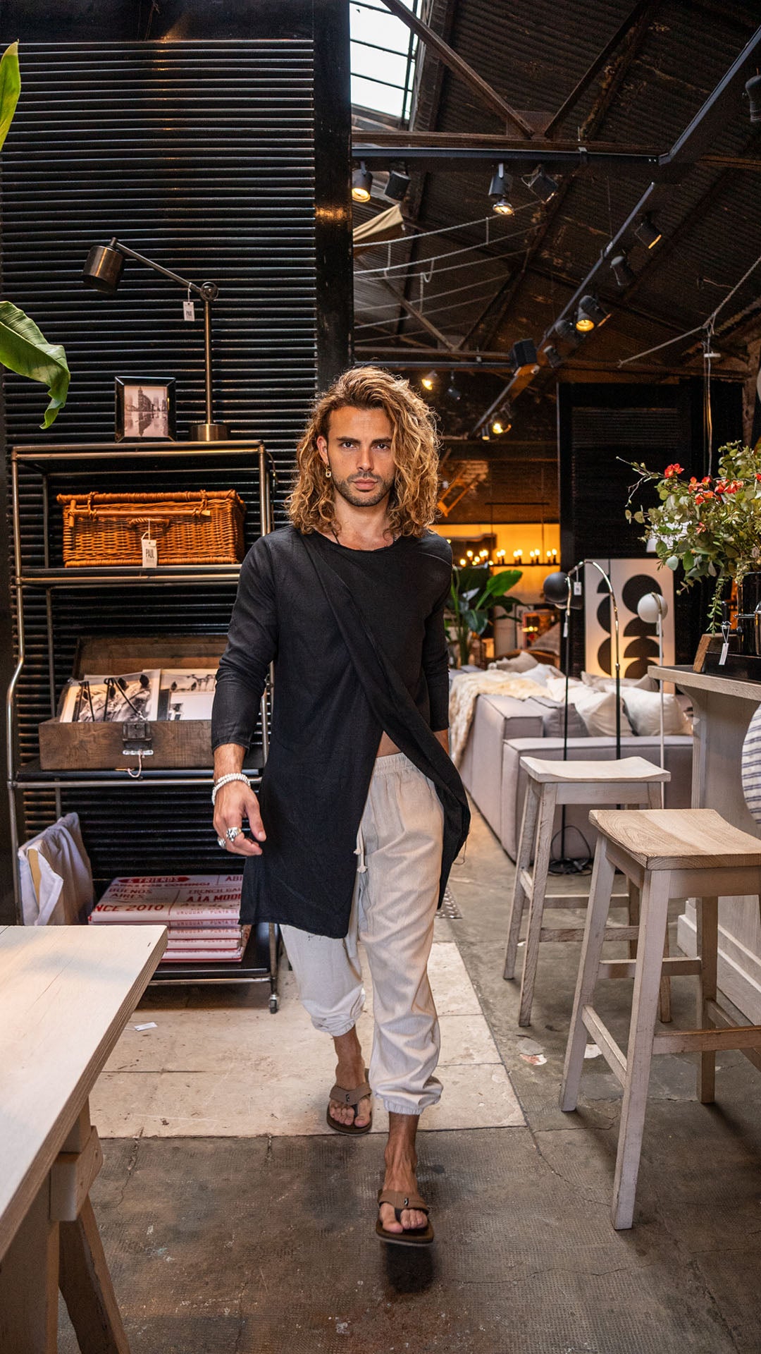 Camisola de lino Black Snake